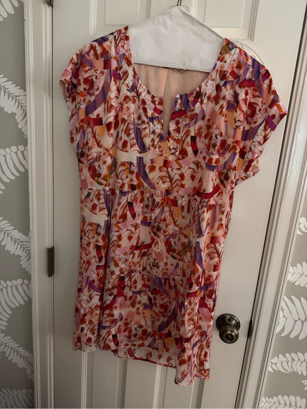 Marie Oliver Womenโs Pink Multi-Print Short Dress